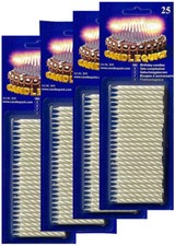 50 Geburtstagskerzen Kuchenkerzen zum Stecken WEIß 6 cm Kindergeburtstag 074