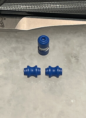 Flat Blue Aluminum Thumb Stud & Standoffs For Benchmade 940-2 G10 Handle Knife