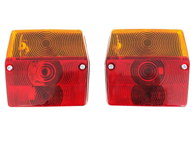 2x Tail Light Rear Lamp Indicator Trailer Trailer 96x90x46 with Bulbs SET