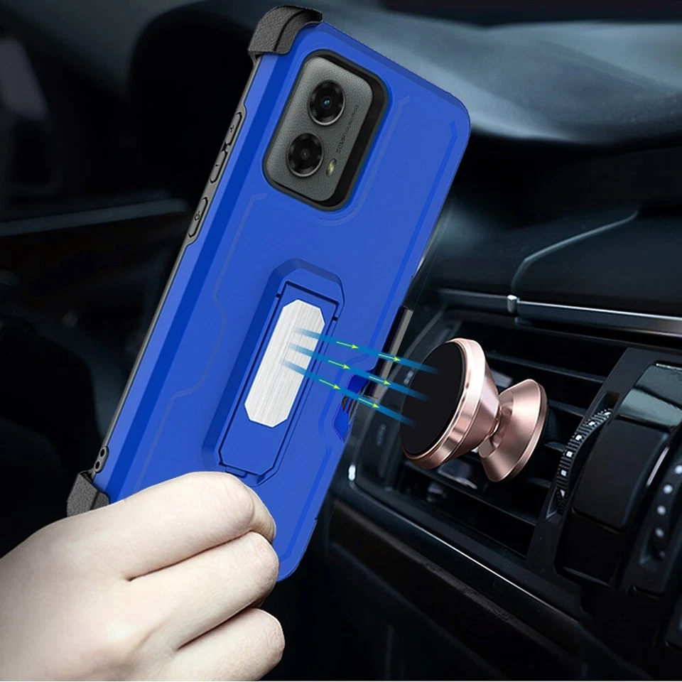 For Motorola Moto G Power 5G 2023/2025 Case Card Holster Stand Belt Clip Cover - Image 3 of 4