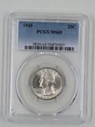1943 PCGS MS65 25C Regular Strike Washington Quarter