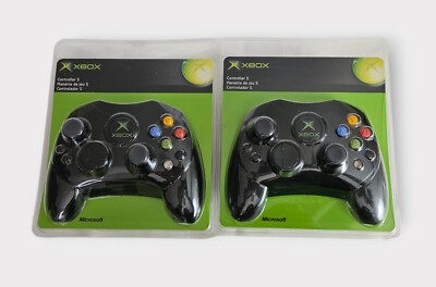 Set of 2 New in Package XBox S Controllers -  Black, Wired
