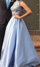 Alyce Paris Cinderella Blue Princess 2-pc Prom Dress Lots Of Tulle  Sequins 6