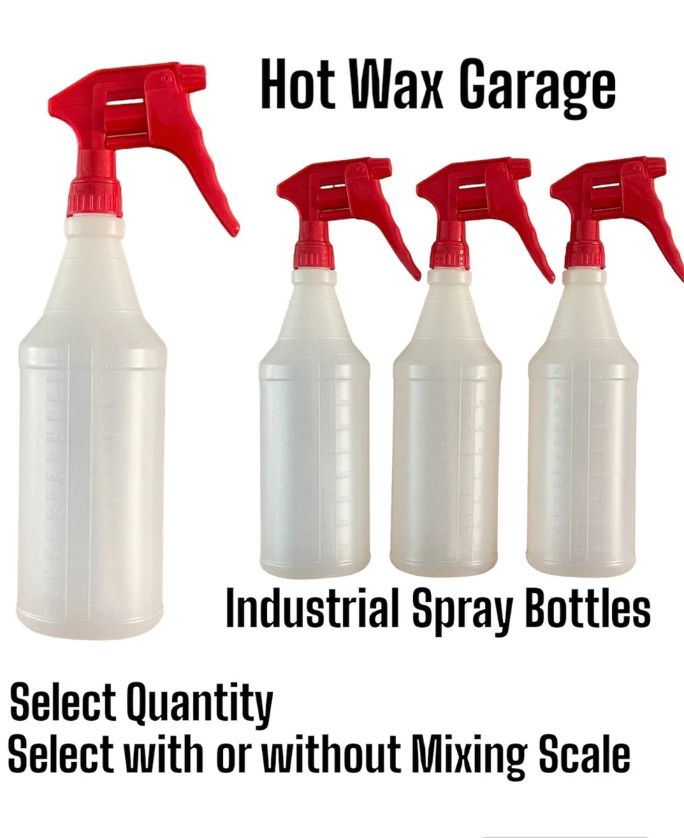 Empty Trigger Spray Bottles 32 OZ Chemical Resistant Heavy Duty Commercial  Red