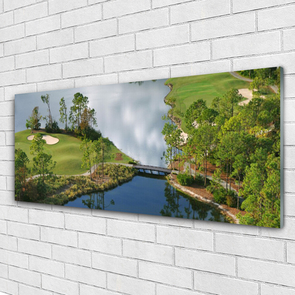 Décoration murale Lac en verre 125x50 cm pour transformer votre intérieur élégant