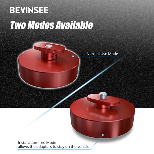 4X Almohadillas de gato elevador discos aluminio rojo para Chevrolet Corvette C5 C6 C7 C8 - Imagen 3 de 10