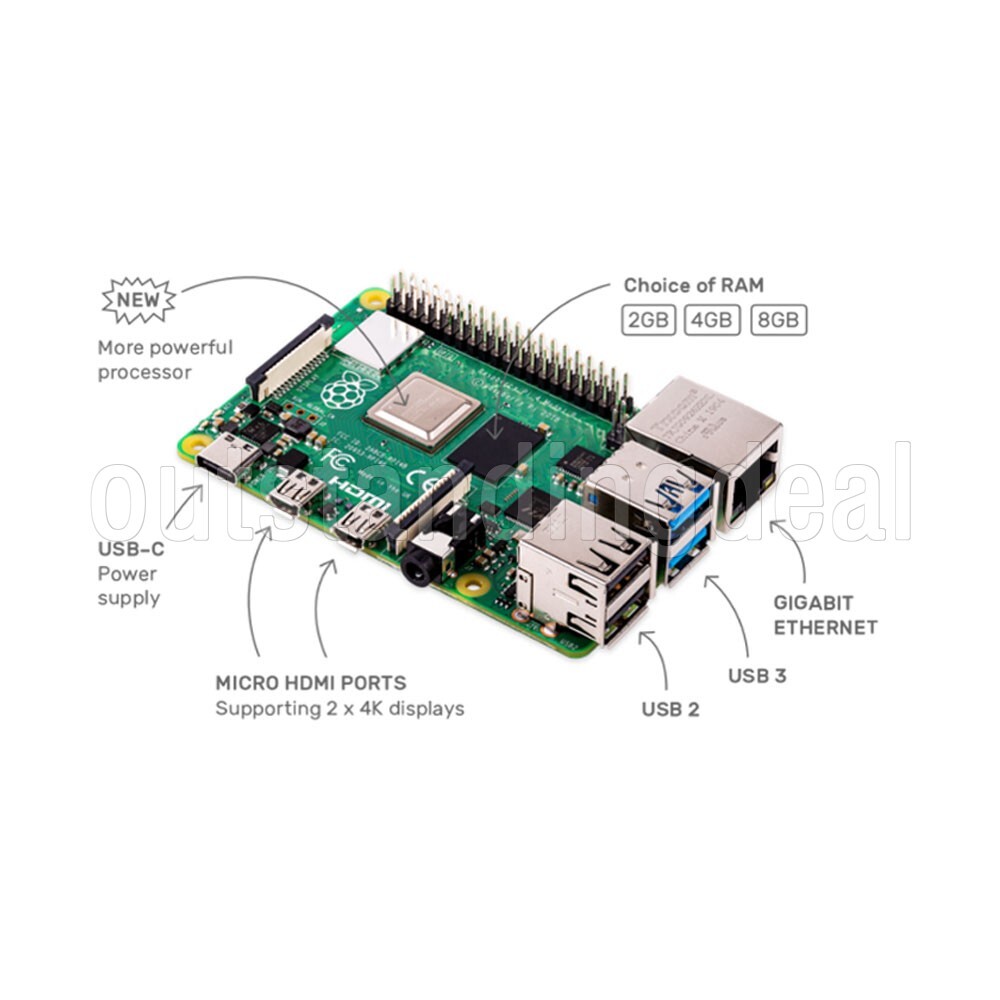 ミニPC Raspberry Pi 4 Model B 2GB RAM Raspberry Pi 4 Model B - 2 GB RAM : ID 4292 : Adafruit