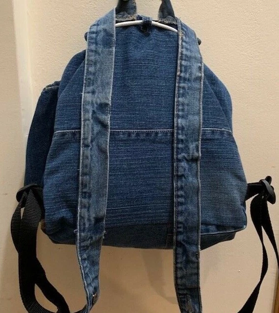 backpack denim bag ,handmade recycled jeans ,pockets, fringes, lined, studs  | eBay