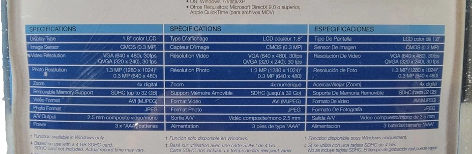Coby CAM3005 Snapp 1.3MP Mini Camcorder with 1.8" LCD (Black) - Image 3 of 3