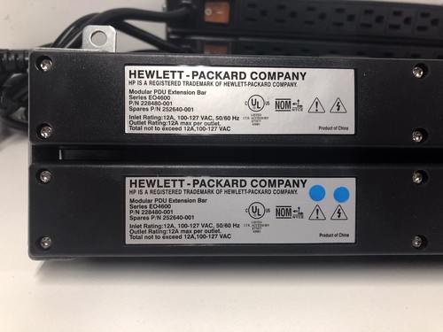 (4) Hewlett-Packard Modular PDU Extension Bar EO4600 w/Mounting Bracket Lot of 4 - 第 1/2 張圖片