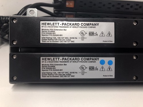 4) Hewlett-Packard Modular PDU Extension Bar EO4600 w/Mounting Bracket Lot  of 4 | eBay