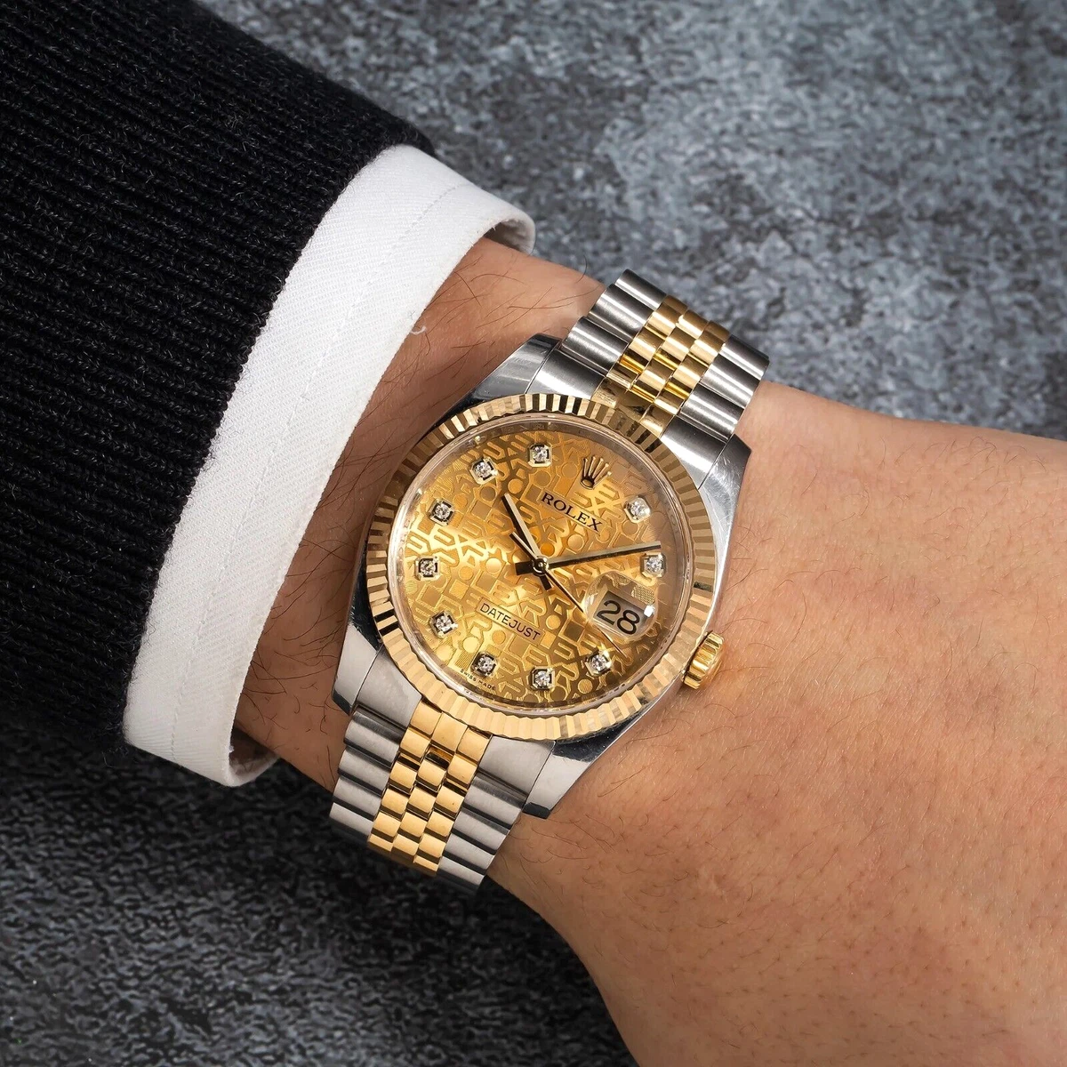 rolex datejust two tone 36mm jubilee