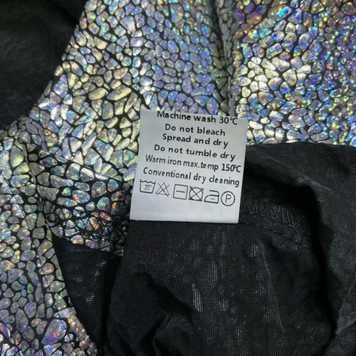 Wulful Disco Party Shirt Metalic Holographic Nightclub Herren Silber XL - Bild 9 von 16
