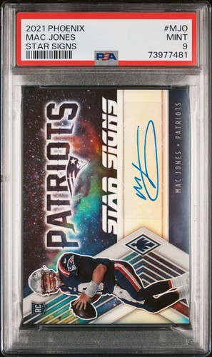2021 Phoenix Mac Jones Star Signs Rookie Auto PSA 9 New England Patriots