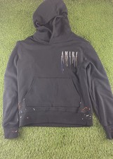 Amiri Embroidered Paint Drip Core Logo Hoodie
