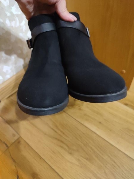 Women New Look Boots Black Nubuck 39