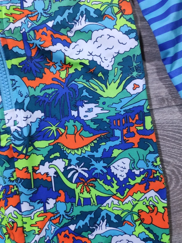Traje de baño Lands End para niños talla 4 dinosaurio cremallera traje de baño niños playa lago piscina Foto 2 de 4