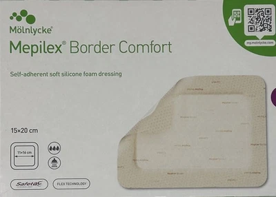 Mepilex Border Comfort Self-Adhesive Silicone Dressing 15cm x 20cm pk of 10