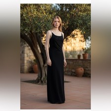 Nightway Women's Dress Special Occasion Evening Gown Strappy Back Drape Neck