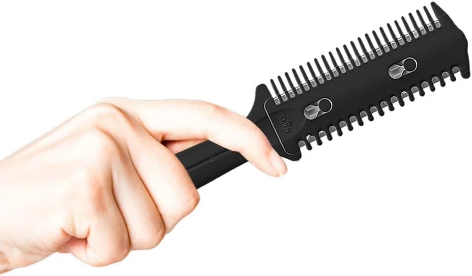 Paquete de 3 peines y recortadores de doble cara Soft 'N Style - tijeras de afeitar para el cabello, divididas Foto 3 de 4