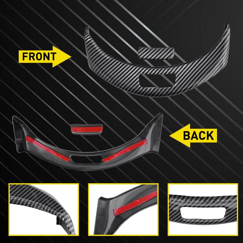 Console apoio de braço botão acabamento fibra de carbono ABS para Benz GLC classe X253 15-20 1-5X - Imagem 3 de 4