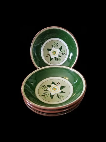 Vintage Stangl Star Flower 5.50 Inch Fruit Bowls 4 Pieces Mid Century