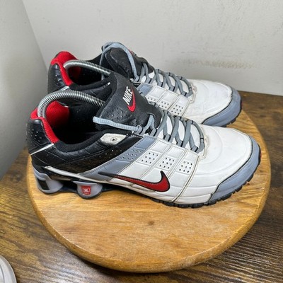 Nike Shox Turbo 10 Mens 10.5 White Black Red Silver 365951-110 Y2K Running Shoes