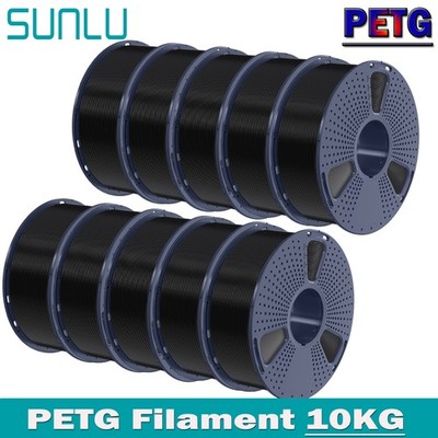 10KG SUNLU PETG 3D Printer Filament 1.75mm PETG 1KG/ROLL +/-0.02mm No Knots