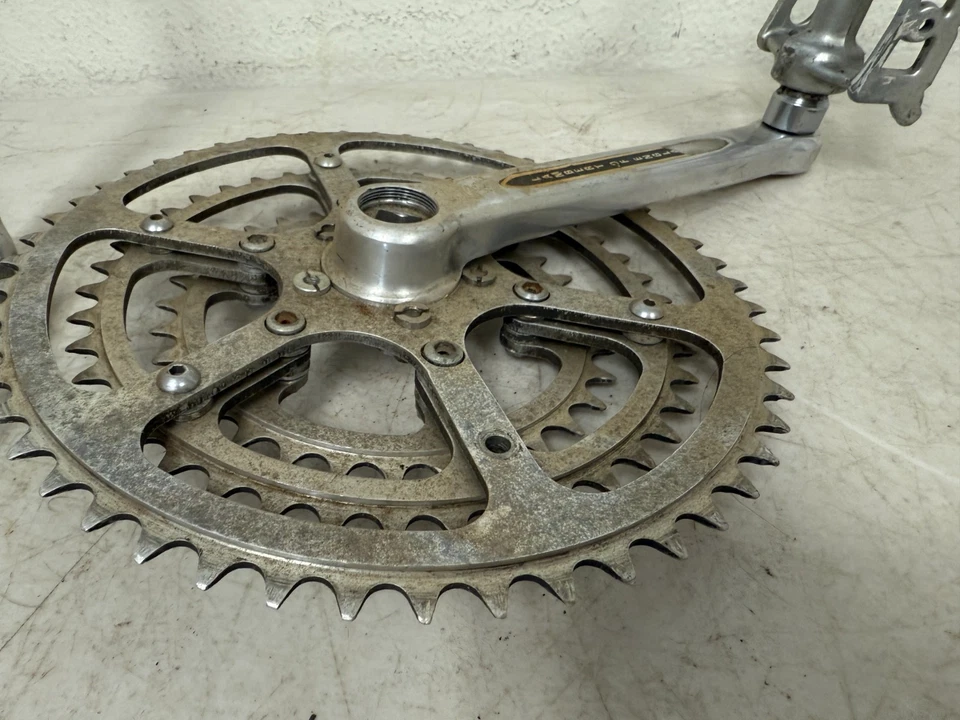 Juego de bielas dobles vintage Lambert Ofengla SR Japón 165 mm 52/40T + pedales Foto 4 de 4