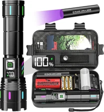 SKYFIRE 1500000LM LED Flashlight Rechargeable Zoom Fire Starter Waterproof