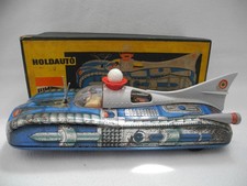 Flim Holdauto Blechspielzeug Ungarn Mondauto schwebender Ball OVP Rakete SciFi