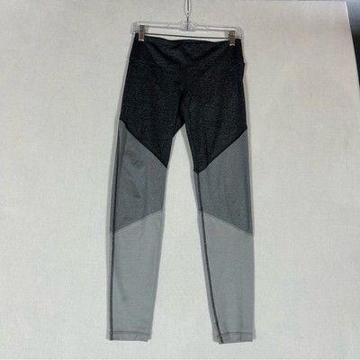 Old Navy Active Go Dry Leggings Women s Medium Fitted Gray Colorblock Mid Rise