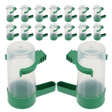 16pcs Automatic Bird Drinkers for Cage - 60ML Bird Water Dispenser Plastic