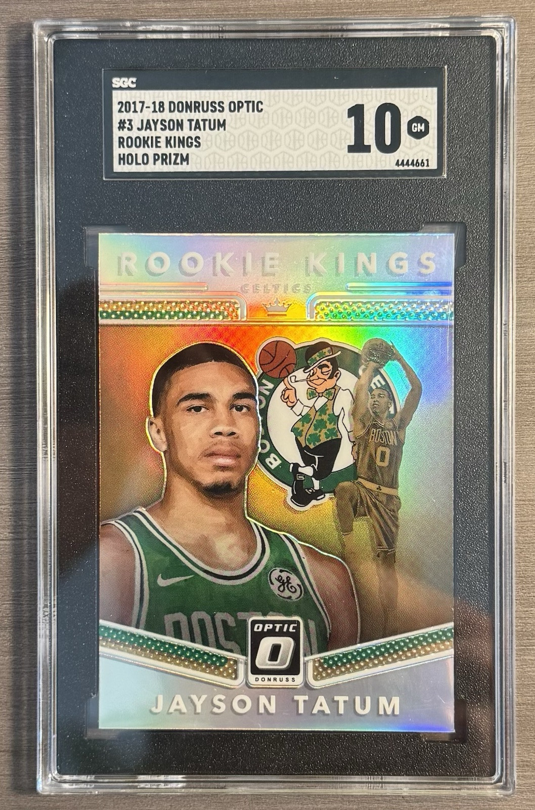 2017 Optic Jayson Tatum #3 - Rookie Kings Holo Prizm - SGC 10 Gem