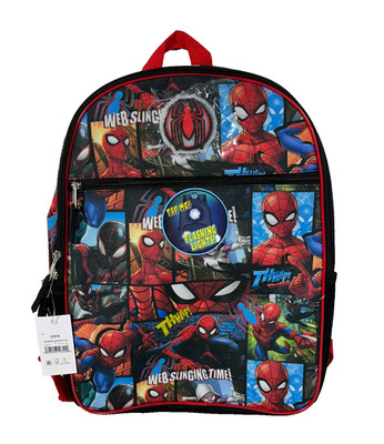 Marvel Spider-Man Light Up 16'' Kids School Backpack