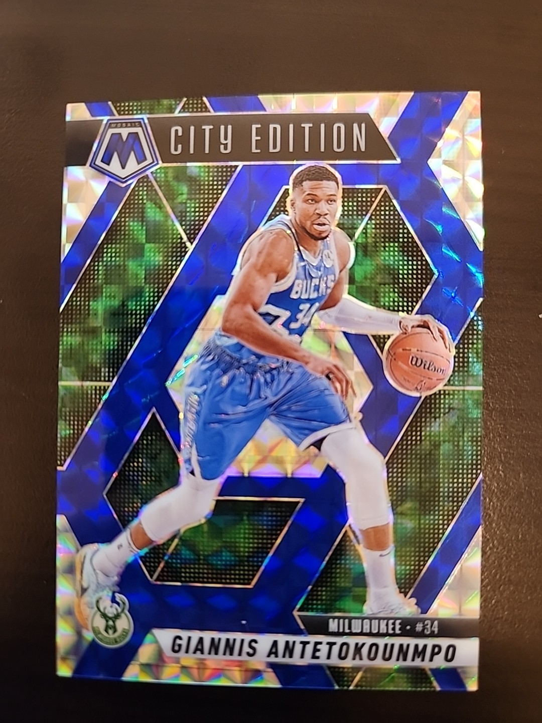 2024-25 Mosaic Choice Blue City Edition Giannis Antetokounmpo 16/45