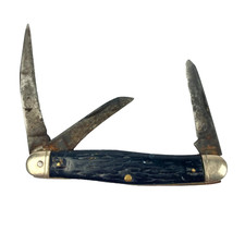 Boker Tree Brand 3 Blade Stockman Pocket Knife USA Made 4" Vintage Parts Only