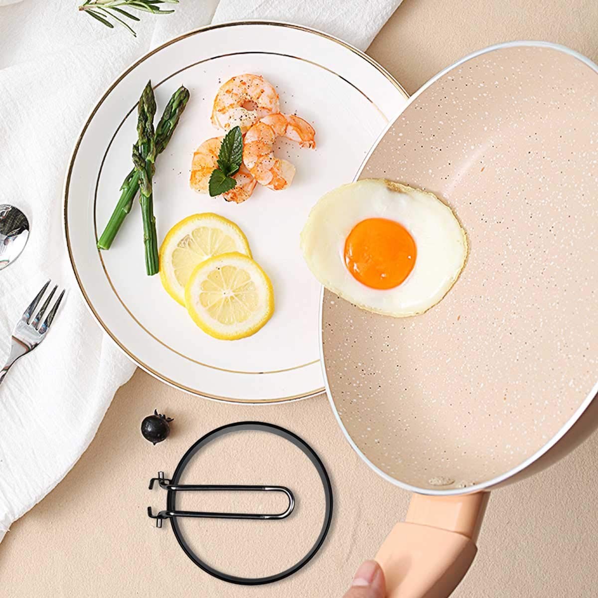 4 Pack Egg Rings Mold for Cooking Stainless Steel Round Egg Cooker Ring Nonstick