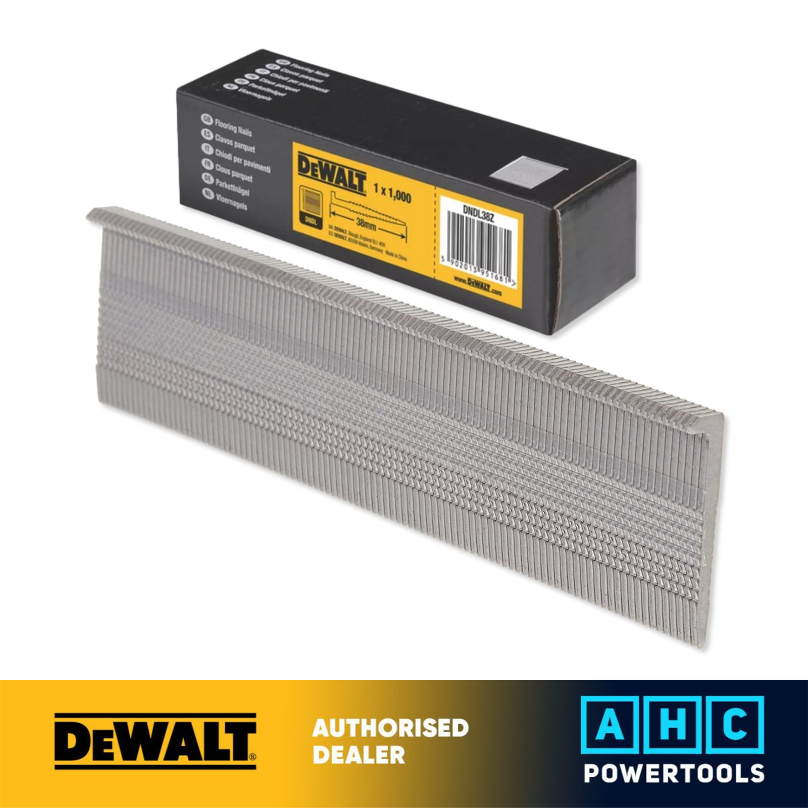 DeWalt FLOORING NAILS 50MM Box of 1000 For DMF1550 - DNDL50Z