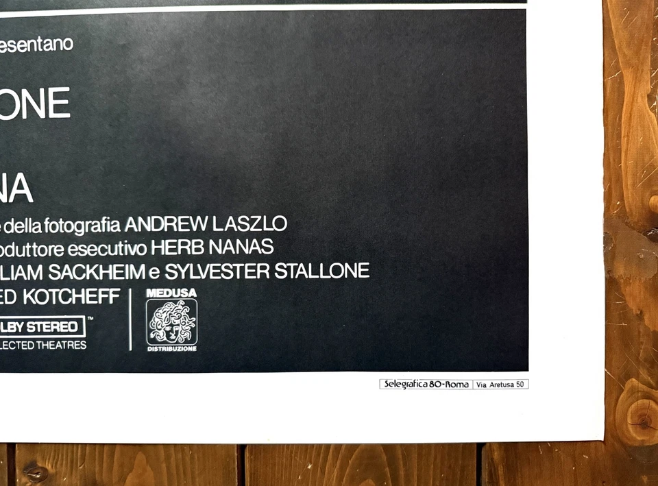 MANIFESTO POSTER AFFICHE CINEMA RAMBO STALLONE FILM CULT ROCKY CASARO AZIONE 2FG - Bild 3 von 4