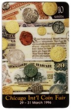 10u Chicago International Coin Fair (03/96) Ancient Coins Phone Card