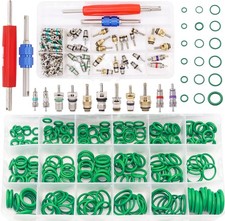 Car A/C Repair Kit 270 Pcs Green O-Ring Set  102 Pcs R12 R134a Valve Core Kit
