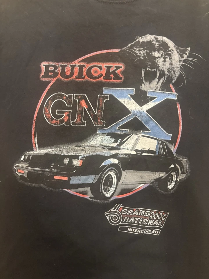 Buick GNX Grand National T-Shirt Mens Small Black Graphic Tee Panther Car GM - Image 2 of 4