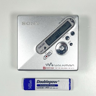 Sony MZ-N710 Minidisc Walkman NET-MD Silver W/ Battery | Tested Working