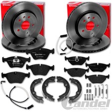 brembo BREMSSCHEIBEN + BELÄGE + HANDBREMSE VORNE+HINTEN passend für BMW 5er E39