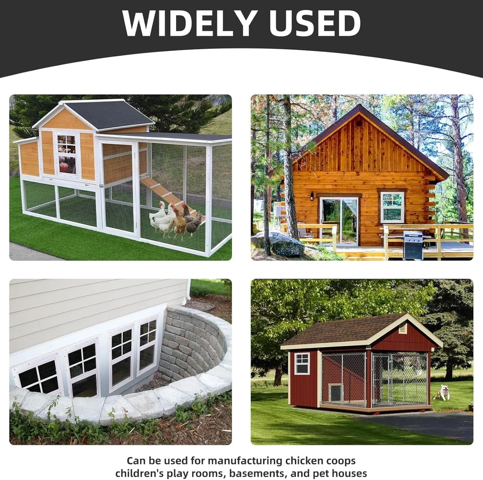 2-Pack Shed Windows, 12" W x 18" H, Flush Mount with Tempered Glass and Screen - Image 4 of 4