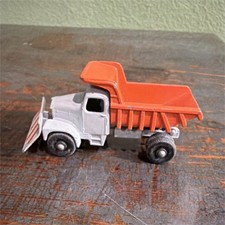 Lesney Scammell Snow Plough Diecast Dump Truck Gray Orange