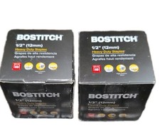 2 PACK- Bostitch 1/2" Heavy Duty Staples 5,000/Box, SB351/2-5M