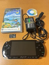 SONY PSP 1000 Black Console Set Memory Card AC Adapter BokunatsuYasumi 4