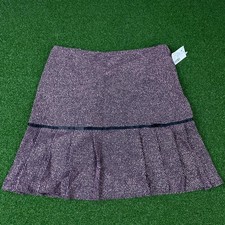 Vintage Fashion Bug Black Pin Stripe USA Pleated Mini Skirt Sz 6